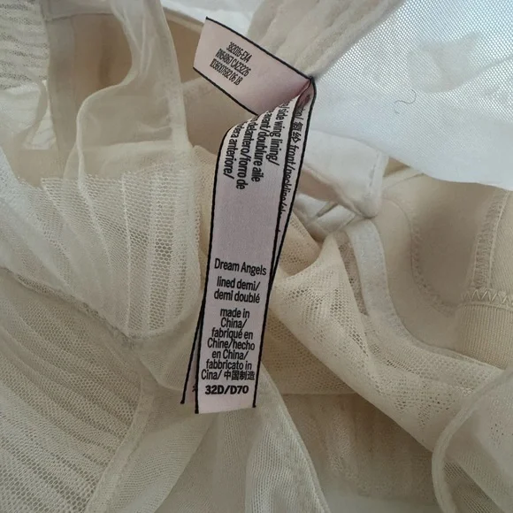 Victoria's Secret Cream Lace Midi Top 32 D - Picture 4 of 9